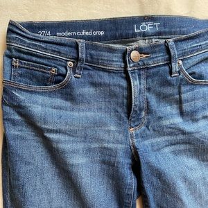 Loft modern cuffed crop jeans